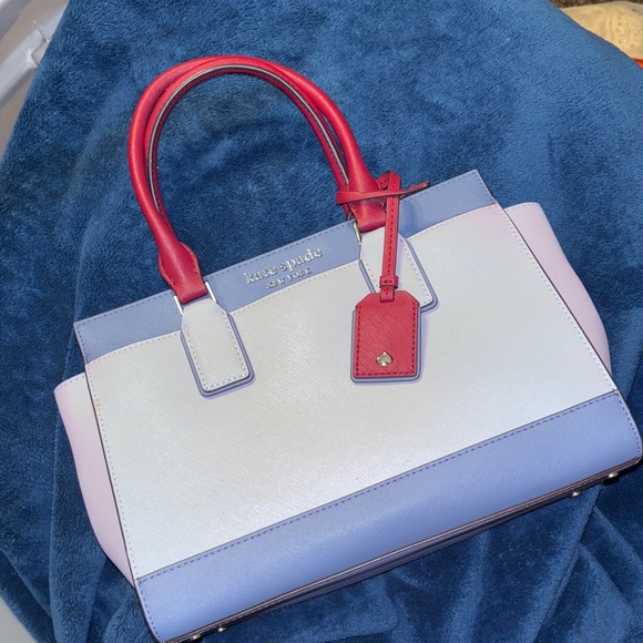 Kate Spade lilac Satchel with Red and purple Accents NWOT - Picture 4 of 5